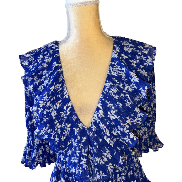 LA MAISON TALULAH-MEDITERRANEAN MINX Pleated Mini Dress Size M - Picture 4 of 16